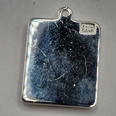 Modern 1/10 10K WGF White Gold Filled GM General Motors Green Stone Medal Charm