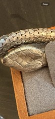 whiting & davis bracelet snake serpent sterling wrap mesh adjusts nice patina