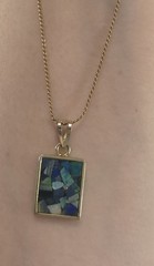 1/20 GF 14K FED Gold Fill Serpentine S Link Chain Necklace 18.25″ Mosaic Pendant