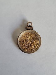 Vintage 20k Natural Gold Placer Nuggets in Gold Filled Display Charm Pendant 2g
