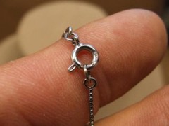 Vintage PETITE C&C Sterling Silver Infinity Heart Pendant 15″ Box Chain Necklace