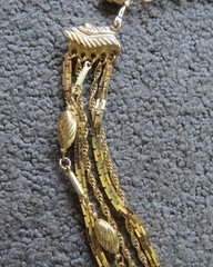Vintage 1960s signed Francois choker gold tone 5 strand adjustable extender