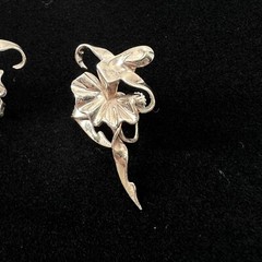 Vintage Gold Vermeil Ballerina Dancer Screw Back Earrings 1.5″ Made in Mexico