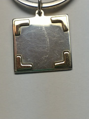 Leonore Doskow Key Ring ~ 925 Sterling Silver and 14kt Gold ~ Engravable