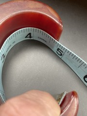 Vintage Awesome Bracelet Cuff Resin Reddish-Orange SMALL