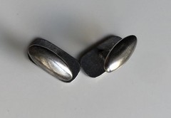 Vintage Silver cufflinks Bird (Seagull) hot enamel Silver 875 Made in the USSR