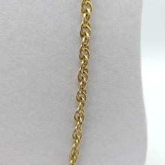 Whiting And Davis Gold Tone Rope Chain Necklace Long Statement Link Vintage 29in