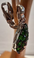 Jtv Chrome Diopside Teardrop Cluster Clip On Earrings….