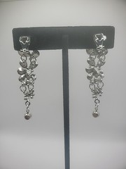 Vintage Chandelier Earrings Crystal Clip On Huggie Dangle Drop Jewelry Costume