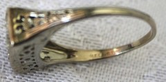 Antique BELAIS 10K DIAMOND ENGAGEMENT RING White Gold .66 Ct. Sz. 8.5 ~ GIA APP.