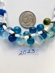 Vintage Czech Glass Bead Necklace with Contemporary Finding