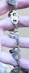 WONDERFUL Antique Italian Designer Ornate .800 Silver Floral Link Necklace