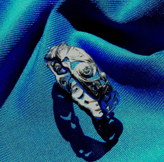 Original EARTH MINED DIAMOND Deco Band Vintage PLATINUM Eternity Anniversary 8
