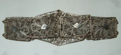Silver Filigree Bracelet Elegant Estate Jewelry Vintage Style Seven Inches