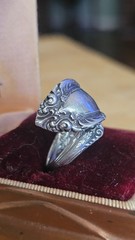 Vintage Towle Flower Floral wrap around spoon ring size 7