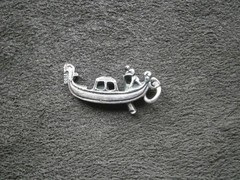 Gondola & Gondolier Venice Vintage Sterling Silver Bracelet Charm Pendant 2.0g
