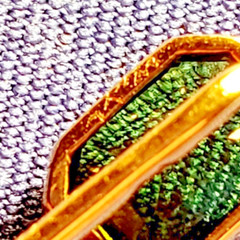 EARTH MINED Demantoid Deco Original Gatsby era Antique Platinum 14K Pin Signed