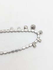 Vintage 1950s 1960s Rhinestone Collar Choker Necklace Glam Bling Silver Wedding