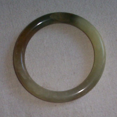 Vintage Onyx Stone Bangle Bracelet Green