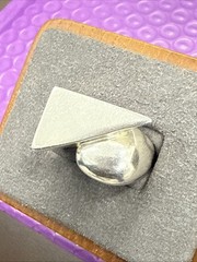 ❤️Vintage Mexico 925 Sterling SIlver Unique Look Abstract Ring sz 7 (1)