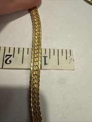 VTG 14K Gold Filled Serpentine Necklace 2mm Chain 18.2” Long Ver Pretty