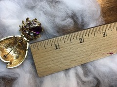 Vintage Signed Roman Red Whimsical Ladybug 1.5″ Pin PLUS Her Cousin in Faux Ruby