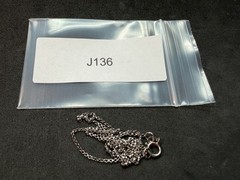 1.44g Vintage Sterling Silver 925 Chain Rolo Link Necklace 18 in M