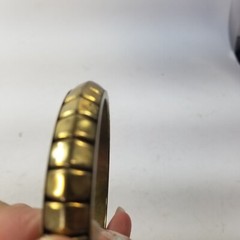Vtg Mid Century Modern Bracelet Gold Tone Metal