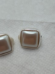 Vintage Carol Lee Faux Pearl Clip On Earrings
