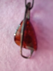 Vintage Baltic Amber Pendant Necklace With Silver Tone Chain, 16″ Long