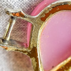 Vintage Pink Thermoset Bracelet Moonglow Atomic Mid Century Costume Jewelry