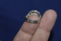 RING VTG Ukrainian russian STERLING SILVER 925 Genuine Green Nephrite Nephritis