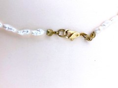 Vintage 17 in Lustrous Freshwater Cultured Natural Baroque Rice Pearl Necklace