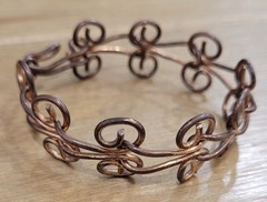 Vintage Spiral Bracelet Copper Alloy Metal Swirl