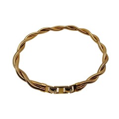 Vintage MONET Gold Snake Chain Choker Necklace Twisted Double Strand
