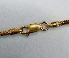 925 Sterling Silver Gold Vermeil 18” Chain Italy 10mm Crystal Pendant