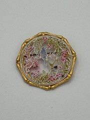 Vintage 1971 Janmax Asian Bird Gold-tone Brooch Signed 2.25in