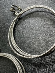 Vintage Huge 3” Silver Tone Metal Textured Triple Ring Dangle Clip Earrings