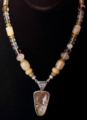 JEREMY GICKER Studio Sterling Silver Multi Stone Bead Fetish Necklace ~ 2006