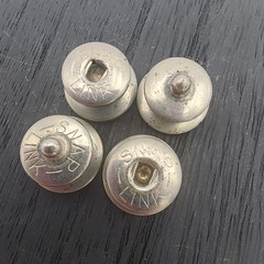 VTG Mother of Pearl Snap Link Cufflinks Tuxedo Dress Shirt Studs GUC