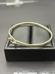 Vintage Sterling Silver Hook 7″ Clasp Bangle Bracelet 10 Grams Mexico F24