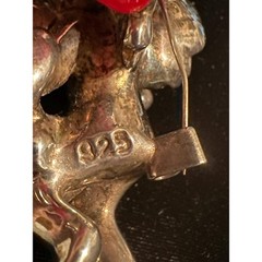 Sterling Silver Electroform Cherub Angel Pin Pendant