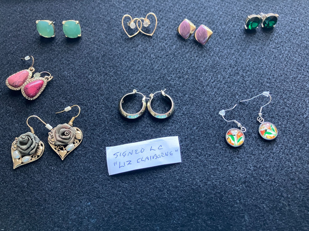 Vintage Lot Of 8 Sets Of Beautiful Earrings Liz Clairborne and Unbranded
