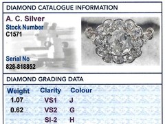 Antique Contemporary 1.69 Ct Old Cut Diamond 18k Rose Gold Cluster Ring Size 6