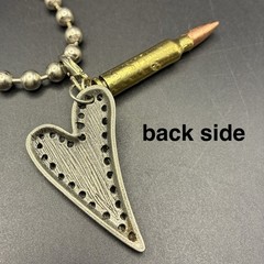 Vintage Broken Heart & Bullet Charms, Oversized Vtg Ball Chain Necklace, Custom