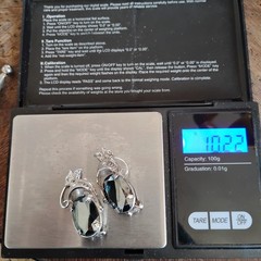 Jeff James Jr Designer .925 Sterling Clip On Earings Leaf Motif 10.21 Grams