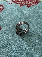 VTG Sterling Silver 925 Abstract Modernist Ring 6.5-6.75