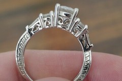 Vintage Sterling Silver & Cubic Zirconia Ring – Size 6.75 / 4.2 Grams