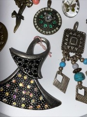 Lot of 20+ Vintage Charms – Butterfly, Clover, Dress, Heart, Lizard, Gem Mix