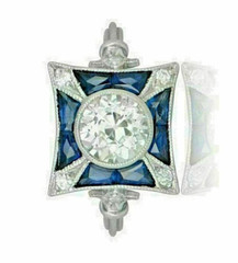 2Ct Art Deco Vintage Style Lab Created Diamond Engagement 14K White Gold FN Ring
